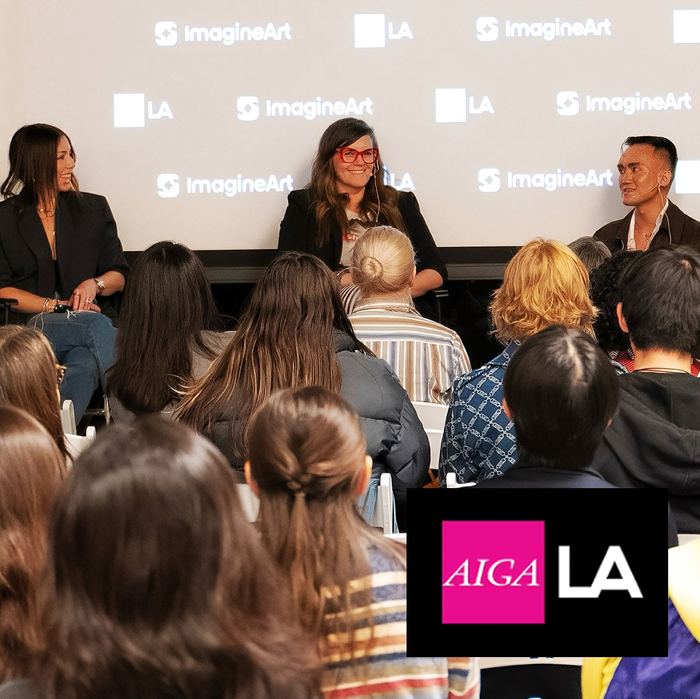 Christine Sheller on a panel at AIGA Los Angeles