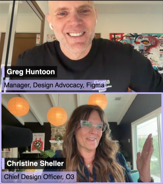 Greg Huntoon and Christine Sheller on a video call